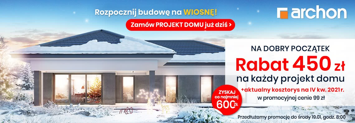 Projekty Domów z RABATEM 450 zł