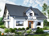 „Dom w lucernie 11 (E) OZE” | Projekt domu z wentylacją mechaniczna w standardzie oraz pompą ciepła jako źródło ogrzewania